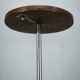 1940s Art Deco Chrome Floor Lamp with Opaline Globe and Side Table