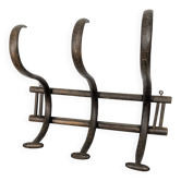 Curved wooden wall coat rack