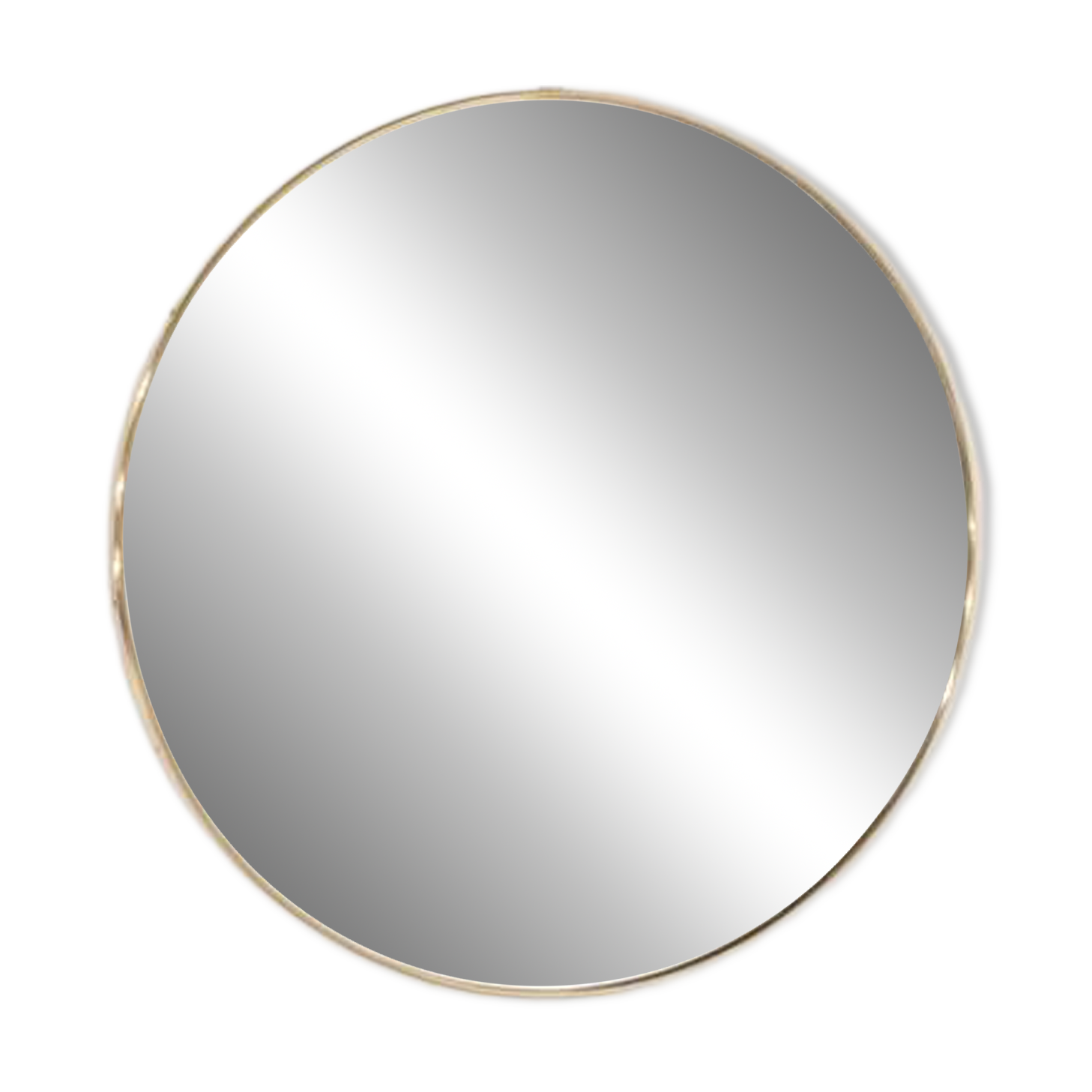 Vintage brass mirror, Italy, 1960s.