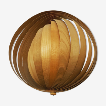 Suspension lune en bois