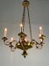 Gilded wood and brass chandelier, Central Europe circa 1900