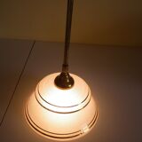 Suspension in brass and glass opaque granulated 1960s/1970s