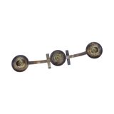Brass candlestick in brutalist style, Austria 1970s.
