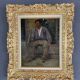 Portrait Oil on Wood, 20th Century