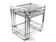 3 Seventies aluminium glass nesting tables