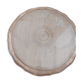 Table basse vintage années 60 – Plateau cannage rayonné