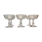 Lot of 6 cups champagne crystal baccarat model greek