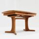 Vintage Danish oval extendable dining table solid teak 1960s