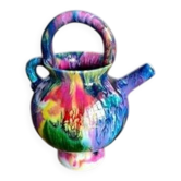 Vase / Pichet Céramique Multicolore - signé Dressinval - Années 60's - Vallauris