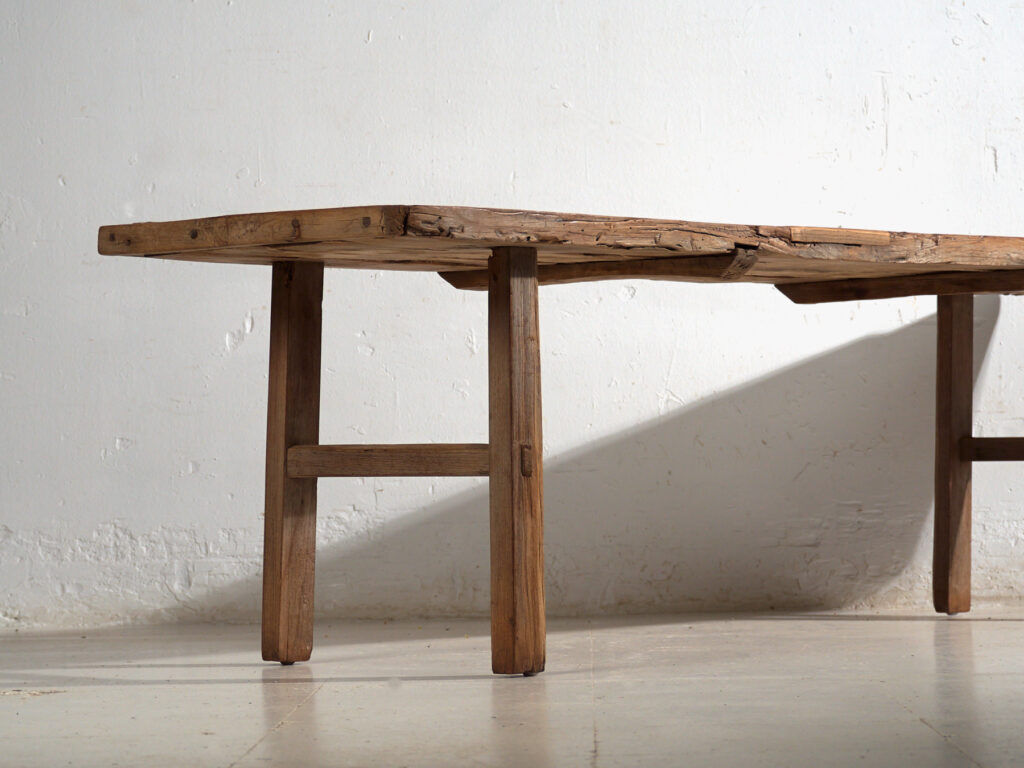 Antique solid wood bench table – Shandong, circa 1930