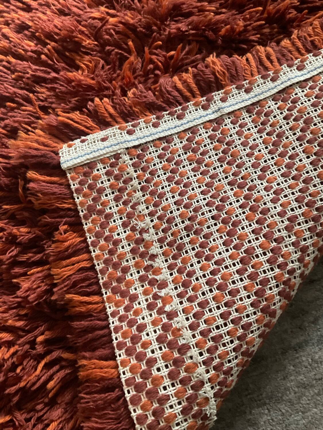 Vintage woven wool rug