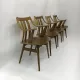 Set of 4 teak plywood dining chairs attributed to Pastoe, 1960s