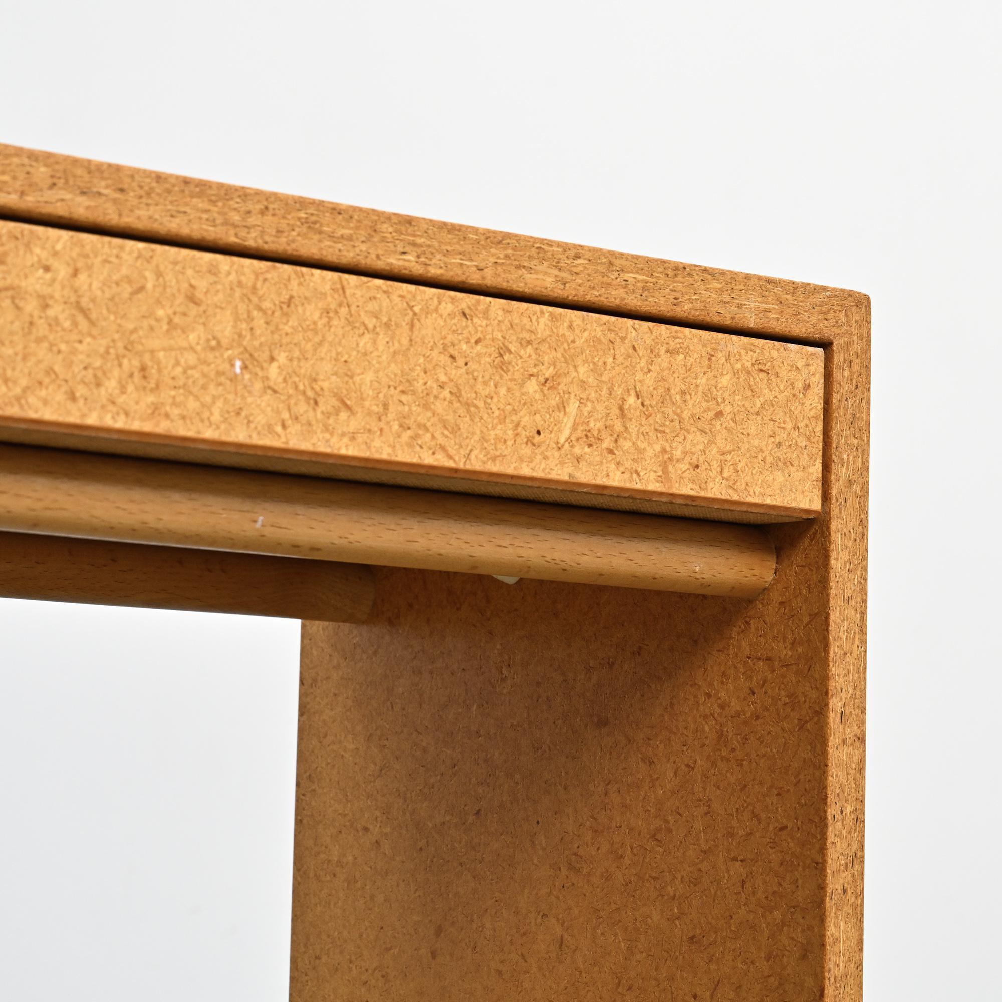 Rare stool in particle board by Max Bill, Ulm, circa 1962.