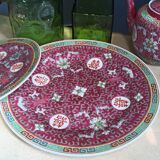 Vintage Mun Chou Longevity Chinese Plates