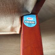 Rare - Set of 4 Louis Philippe/restoration style chairs with medallion - Colour blue / cherry wood