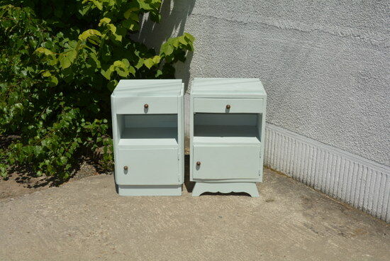Vintage mint nightstand