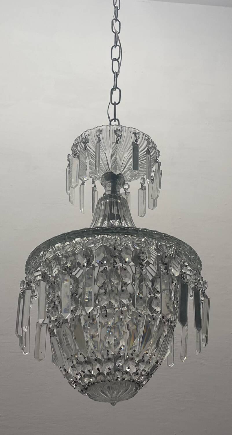 Crystal Murano Glass Light Pendant 1950’s