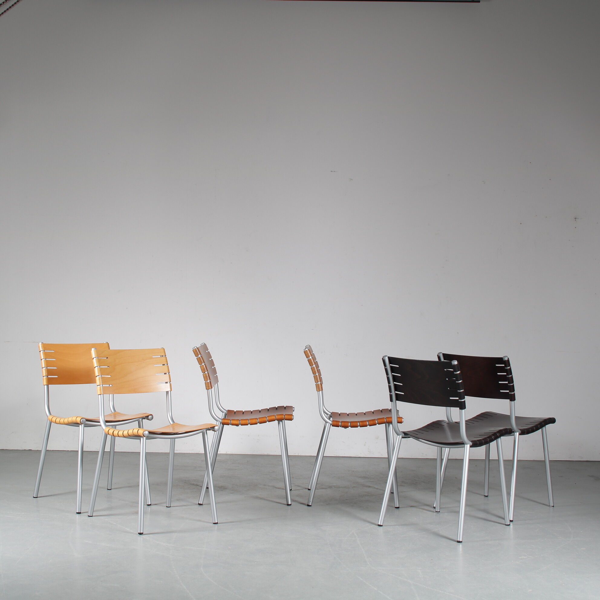 1980s Set of 6 dining chairs by Ruud jan Kokke for Harvink, Netherlands