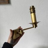 Pair of brass wall lights with articulated arms from the 70s