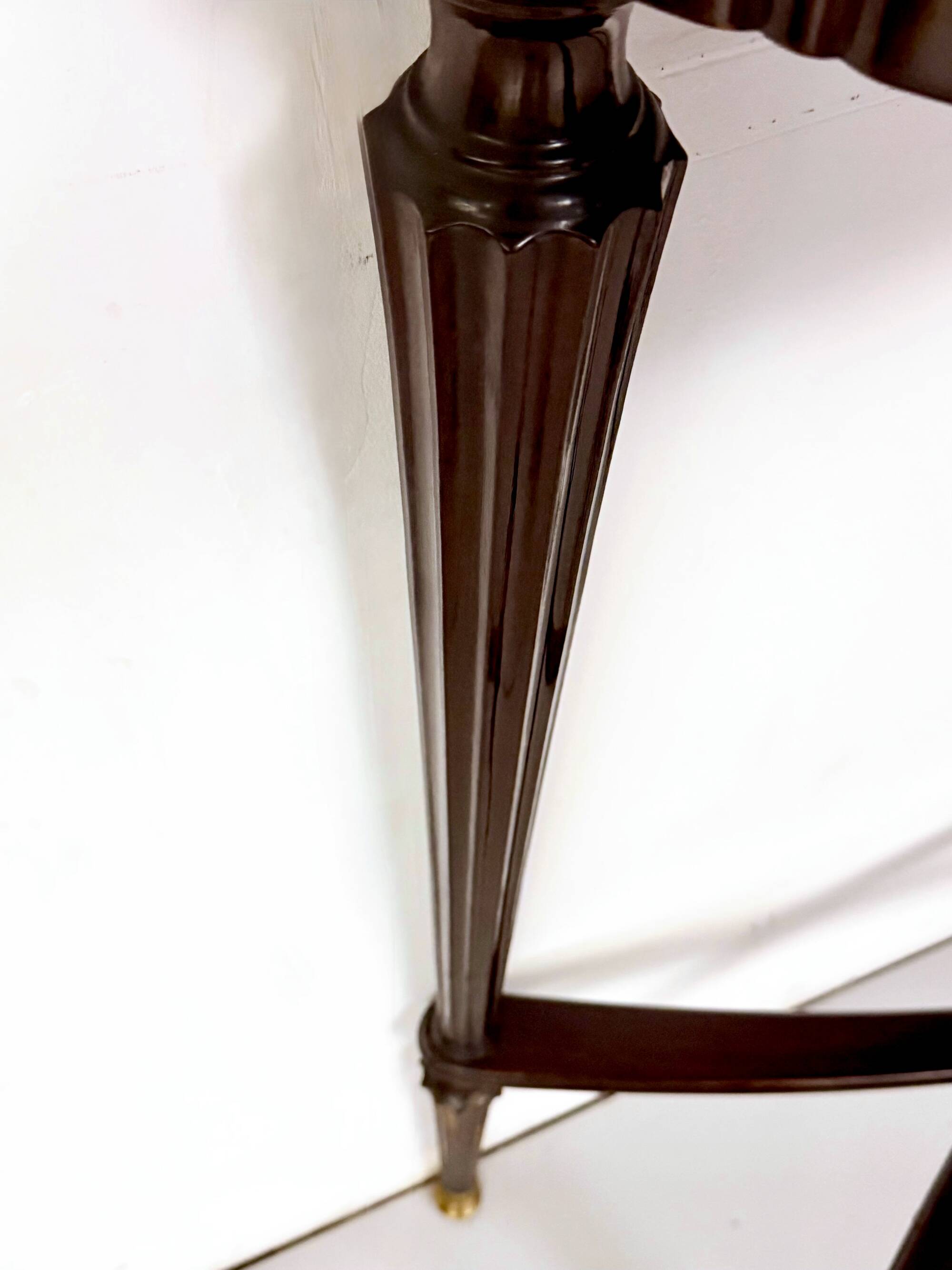 Ebonized Beech Console Table, Vintage 1960s Italian Design, Excellent