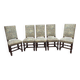 Série de 5 chaises de style Louis XIII