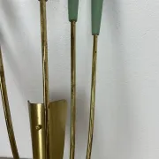 Large brass wall light in stilnovo style, 54 cm, italy, 1950s