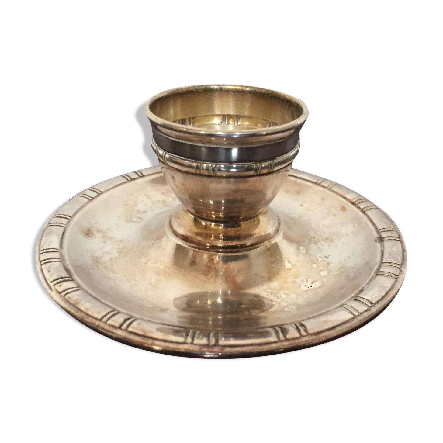 Silver metal egg cup