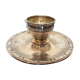 Silver metal egg cup