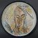 Assiette en céramique 1960 visage féminin monogramme CD