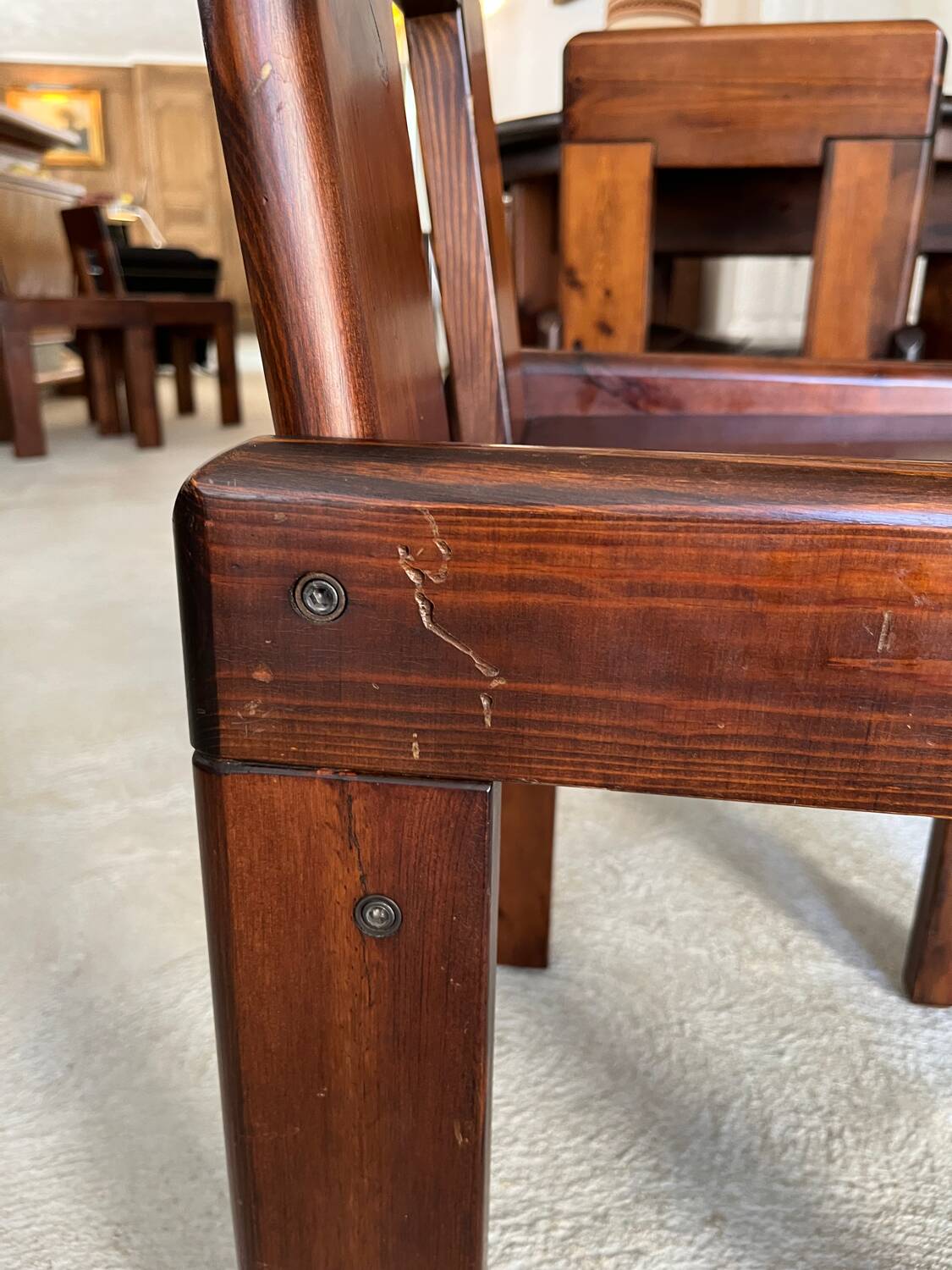 Silvio Coppola Table and 4 Chairs Set 1970