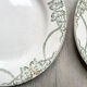 Flat plates terre de fer green creil & montereau labrador model "napoleon" 1890s