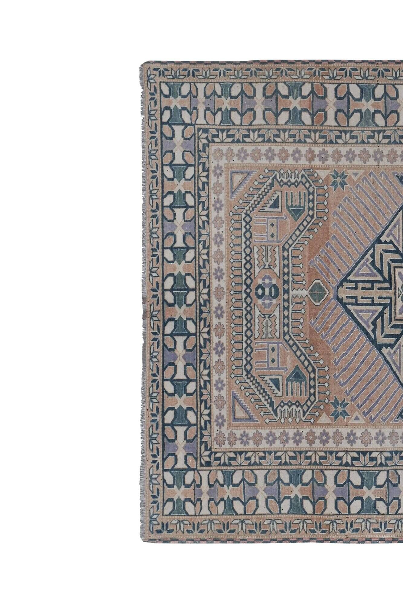 Vintage Turkish Oushak rug 183x193 cm