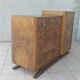 Art Deco buffet bar in walnut burl.