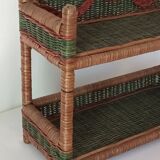Vintage wicker wall shelf