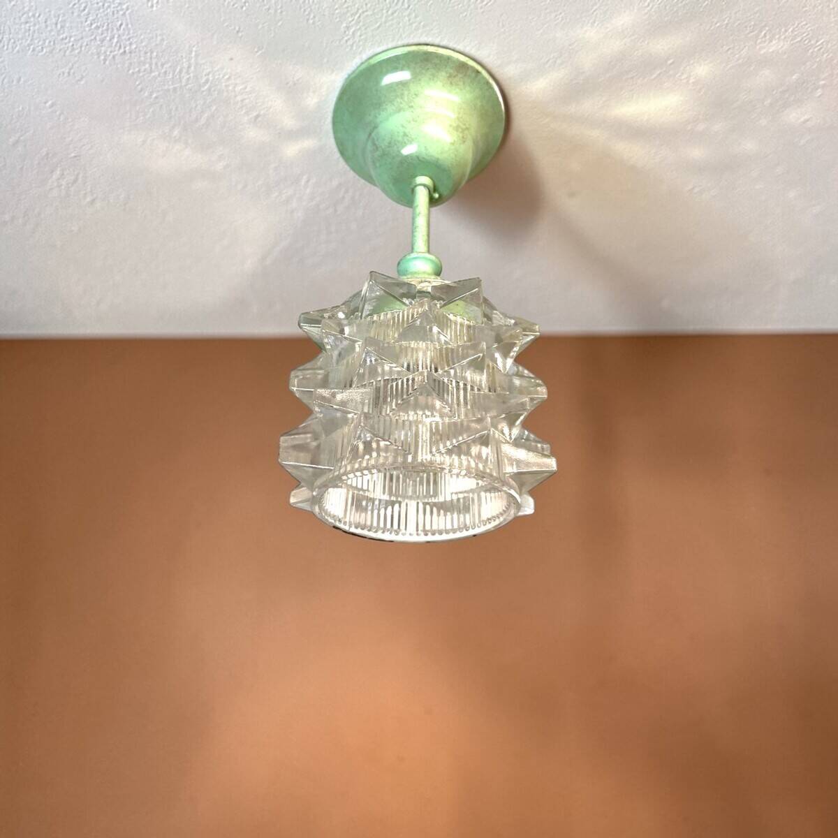 Small glass ceiling lamp for bedroom