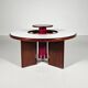 Dining table in walnut, laminate and steel by Silvio Coppola for Bernini, Italy.