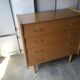 Ancient Scandinavian chest of drawers 4 Drawers Wood Feet Compass 70S Vintage