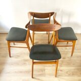 Série de 4 chaises scandinave