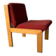 Brutalist design armchair by André Sornay in beech, vintage model.