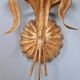 Pair of Italian wall sconces in gilded metal