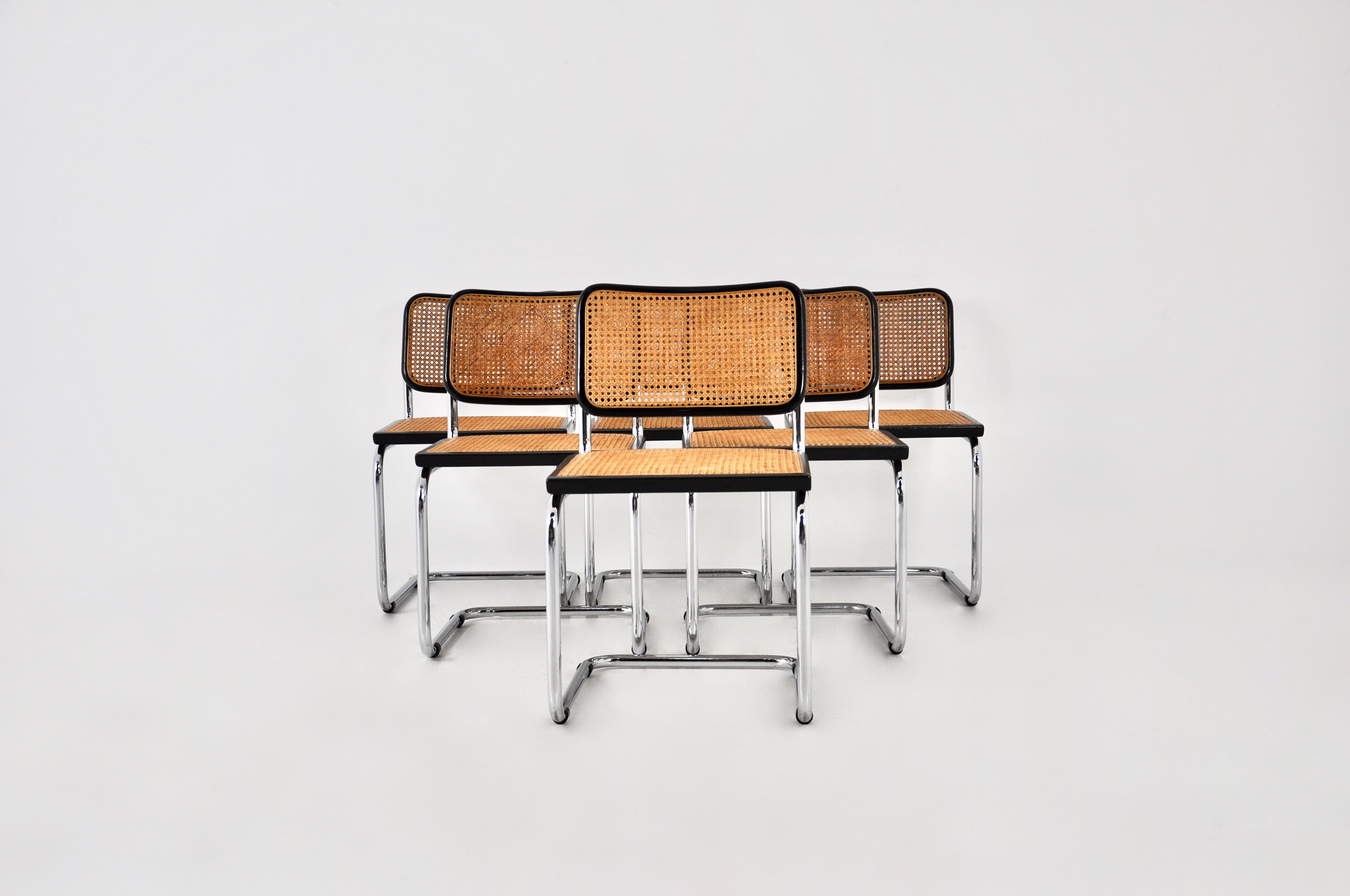Dining chairs B32 by Marcel Breuer, set of 6