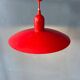 Small vintage Space Age suspension in red metal.