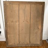 Miroir ancien en bois doré et glace au mercure XIXème, trumeau de cheminée vintage