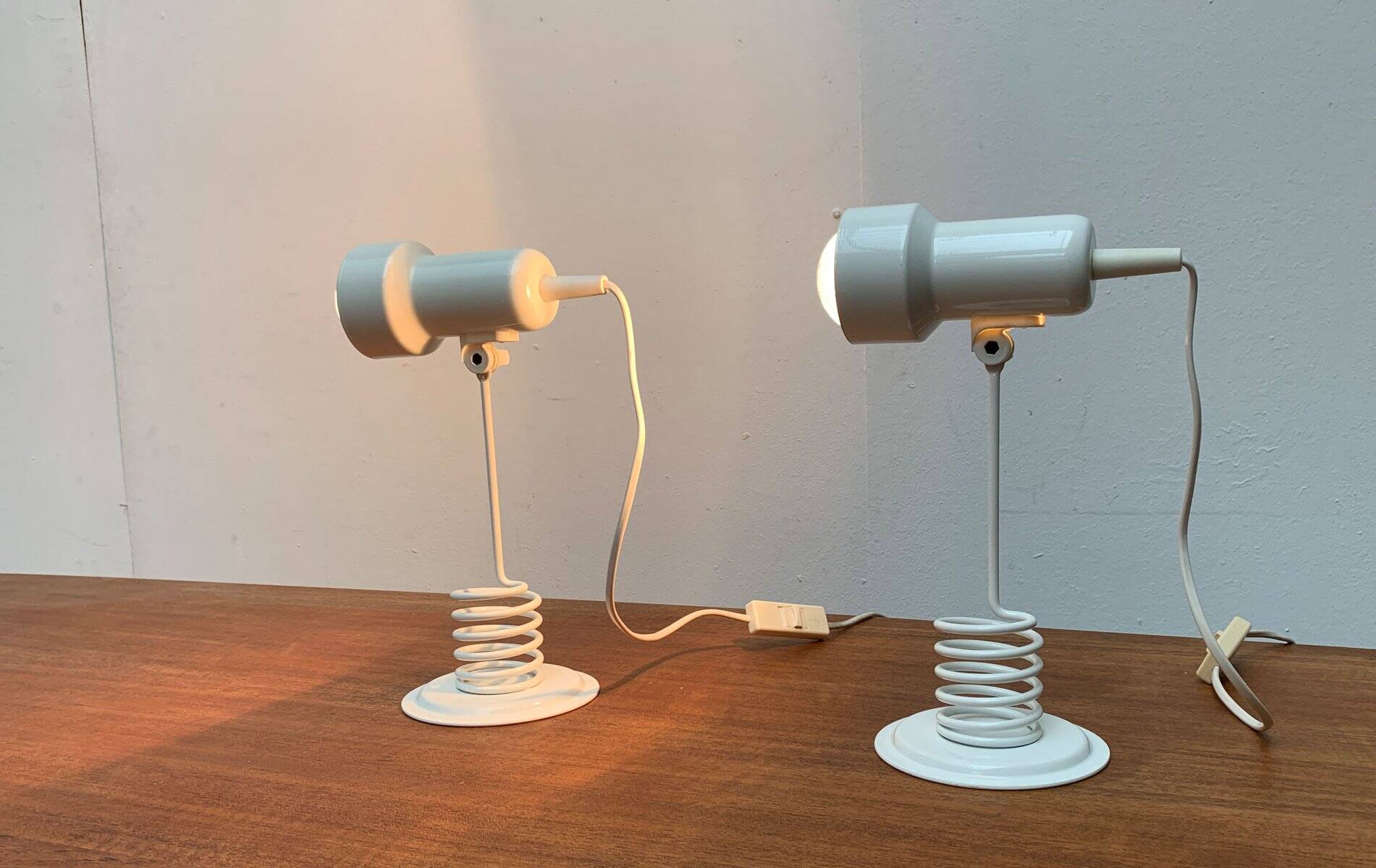 Vintage Postmodern Space Age Spring Table Lamps from Massive Lighting, 1980s, Set of 2