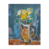 Peinture de Nagao Usui "Bouquet de fleurs jaunes"