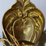 Paire d’appliques bronze et cristal