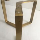 Table basse verre et laiton massif
