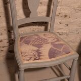 pair of art deco carpeted chairs