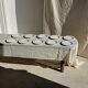 Set of 10 small dessert plates in Italian ceramic Total rim b