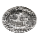 Plat en faïence anglaise, illustration scène de campagne